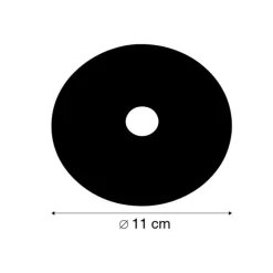 QAZQA Afdekplaatje zwart 11cm rond voor montageplaat