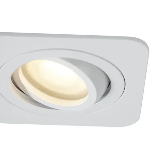 QAZQA Afgeronde inbouwspot wit GU10 50mm draai- en kantelbaar IP44 - Alberto
