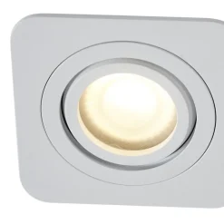 QAZQA Afgeronde inbouwspot wit GU10 50mm draai- en kantelbaar IP44 - Alberto