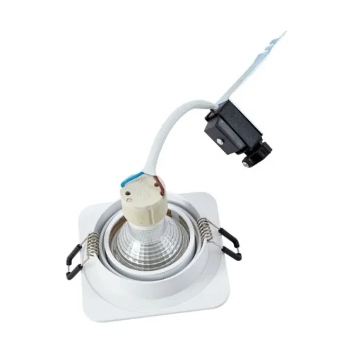 QAZQA Afgeronde inbouwspot wit GU10 50mm draai- en kantelbaar IP44 - Alberto