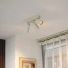 QAZQA Afgeronde plafondspot beige GU10 50mm 3-lichts - Stanley