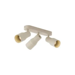 QAZQA Afgeronde plafondspot beige GU10 50mm 3-lichts - Stanley