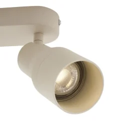 QAZQA Afgeronde plafondspot beige GU10 50mm 3-lichts - Stanley