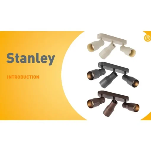 QAZQA Afgeronde plafondspot beige GU10 50mm 3-lichts - Stanley