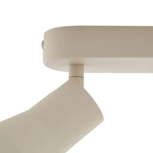 QAZQA Afgeronde plafondspot beige GU10 50mm 3-lichts - Stanley