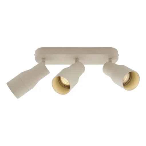 QAZQA Afgeronde plafondspot beige GU10 50mm 3-lichts - Stanley