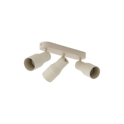QAZQA Afgeronde plafondspot beige GU10 50mm 3-lichts - Stanley