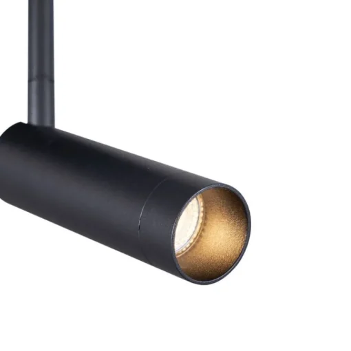 QAZQA Afgeronde plafondspot zwart GU10 35mm 4-lichts draai- en kantelbaar - Kate