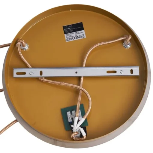 QAZQA Art deco hanglamp messing met amber glas 3-lichts - Douglass