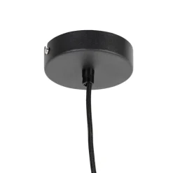 QAZQA Art Deco hanglamp zwart met smoke glas 30 cm - Pallon