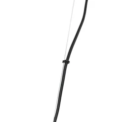 QAZQA Art Deco hanglamp zwart met smoke glas 12-lichts - David