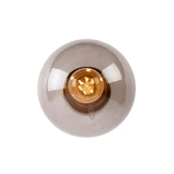 QAZQA Art deco plafondlamp messing met smoke glas - Pallon