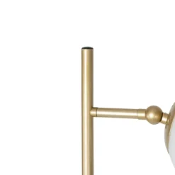 QAZQA Art Deco vloerlamp goud met mat glas 2-lichts - Pallon