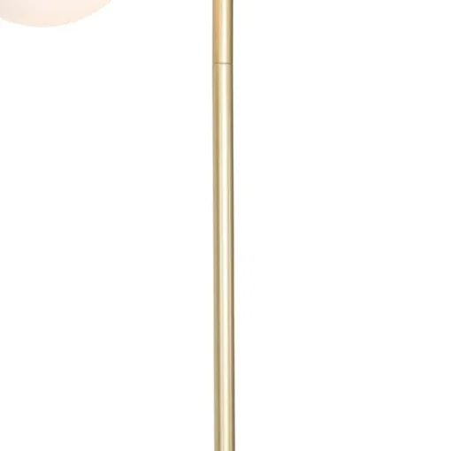 QAZQA Art Deco vloerlamp goud met mat glas 2-lichts - Pallon