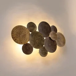 QAZQA Art deco wandlamp antiek goud 93 cm 2-lichts - Kelly