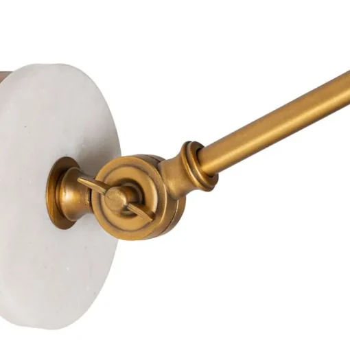 QAZQA Art Deco wandlamp brons met marmer en amber glas - Nina