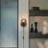 QAZQA Art Deco wandlamp zwart en smoke glas - Flore