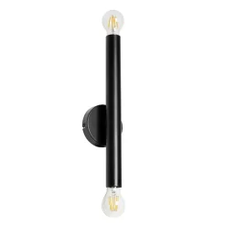 QAZQA Art Deco wandlamp zwart 2-lichts - Tubi