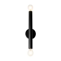 QAZQA Art Deco wandlamp zwart 2-lichts - Tubi