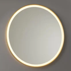 QAZQA Badkamerspiegel goud 70 cm incl. LED met touch dimmer - Miral