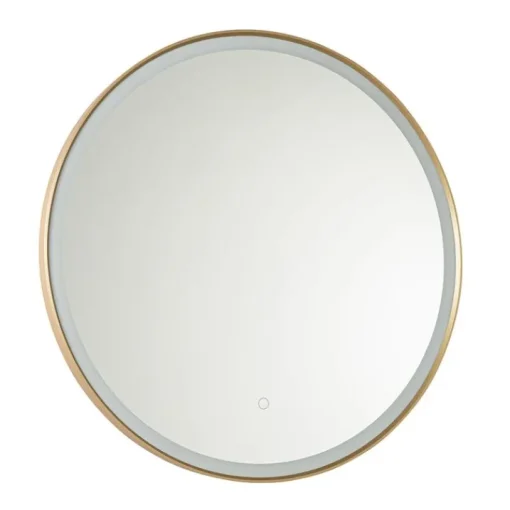 QAZQA Badkamerspiegel goud 70 cm incl. LED met touch dimmer - Miral