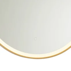 QAZQA Badkamerspiegel goud 70 cm incl. LED met touch dimmer - Miral