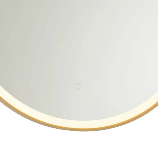 QAZQA Badkamerspiegel goud 70 cm incl. LED met touch dimmer - Miral