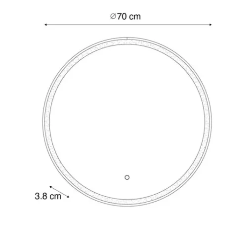 QAZQA Badkamerspiegel goud 70 cm incl. LED met touch dimmer - Miral