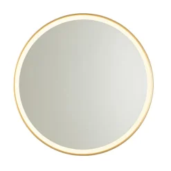 QAZQA Badkamerspiegel goud 70 cm incl. LED met touch dimmer - Miral