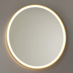 QAZQA Badkamerspiegel goud 70 cm incl. LED met touch dimmer - Miral