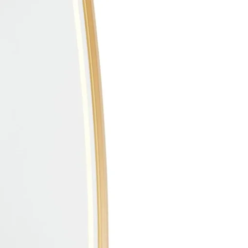 QAZQA Professional Badkamerspiegel goud incl. LED met touch dimmer ovaal - Miral