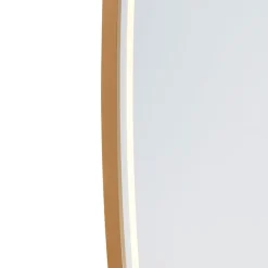 QAZQA Professional Badkamerspiegel goud incl. LED met touch dimmer ovaal - Miral