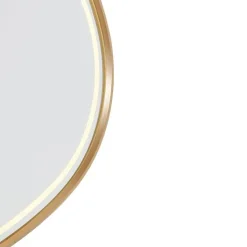 QAZQA Professional Badkamerspiegel goud incl. LED met touch dimmer ovaal - Miral