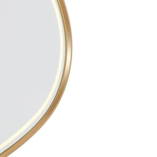 QAZQA Professional Badkamerspiegel goud incl. LED met touch dimmer ovaal - Miral