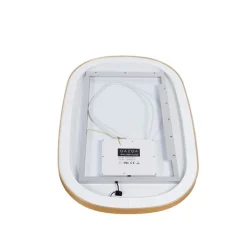 QAZQA Professional Badkamerspiegel goud incl. LED met touch dimmer ovaal - Miral