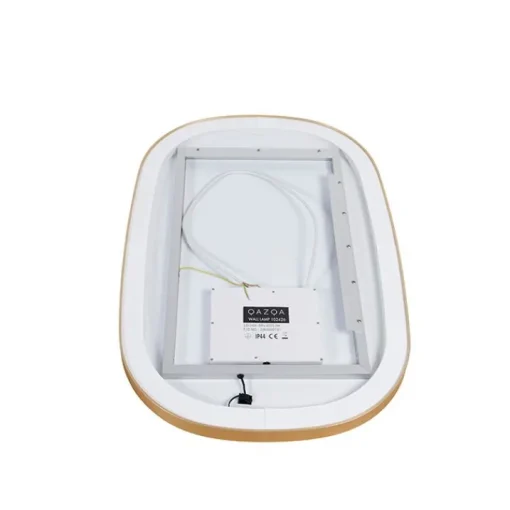 QAZQA Professional Badkamerspiegel goud incl. LED met touch dimmer ovaal - Miral