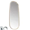 QAZQA Badkamerspiegel rosé goud incl. LED en touch dimmer - Geraldien