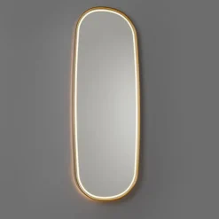 QAZQA Badkamerspiegel rosé goud incl. LED en touch dimmer - Geraldien