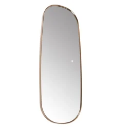 QAZQA Badkamerspiegel rosé goud incl. LED en touch dimmer - Geraldien