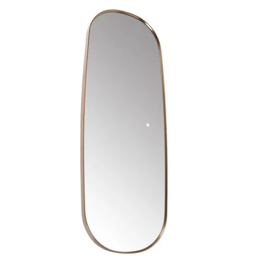 QAZQA Badkamerspiegel rosé goud incl. LED en touch dimmer - Geraldien