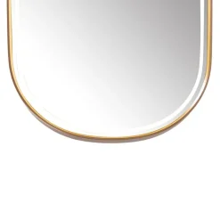 QAZQA Badkamerspiegel rosé goud incl. LED en touch dimmer - Geraldien