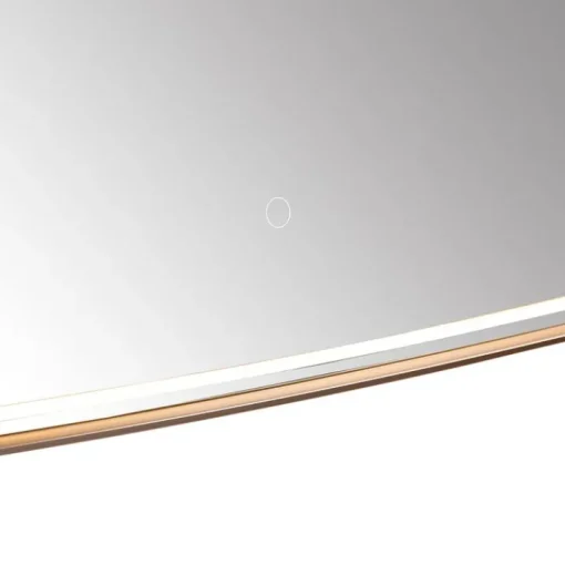 QAZQA Badkamerspiegel rosé goud incl. LED en touch dimmer - Geraldien