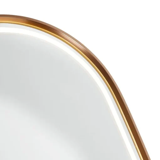 QAZQA Badkamerspiegel rosé goud incl. LED en touch dimmer - Geraldien