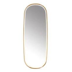 QAZQA Badkamerspiegel rosé goud incl. LED en touch dimmer - Geraldien