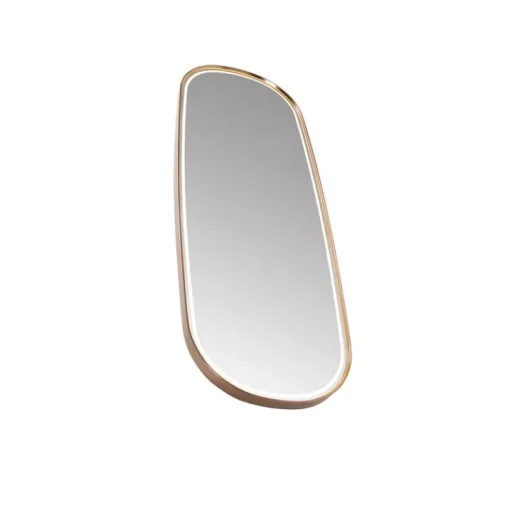 QAZQA Badkamerspiegel rosé goud incl. LED en touch dimmer - Geraldien