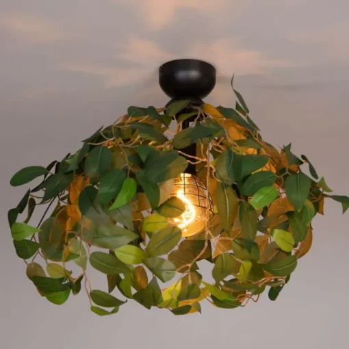 Trio Leuchten Bohemian plafondlamp groen - Leavy