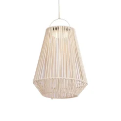 QAZQA Bohemian tafellamp beige incl. LED 3-staps dimbaar IP54 solar oplaadbaar - Duca