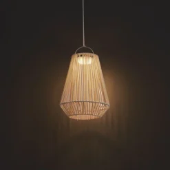 QAZQA Bohemian tafellamp beige incl. LED 3-staps dimbaar IP54 solar oplaadbaar - Duca