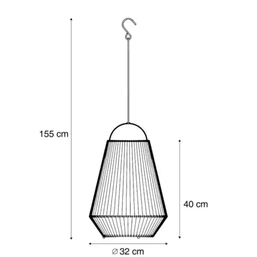 QAZQA Bohemian tafellamp beige incl. LED 3-staps dimbaar IP54 solar oplaadbaar - Duca