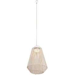 QAZQA Bohemian tafellamp beige incl. LED 3-staps dimbaar IP54 solar oplaadbaar - Duca